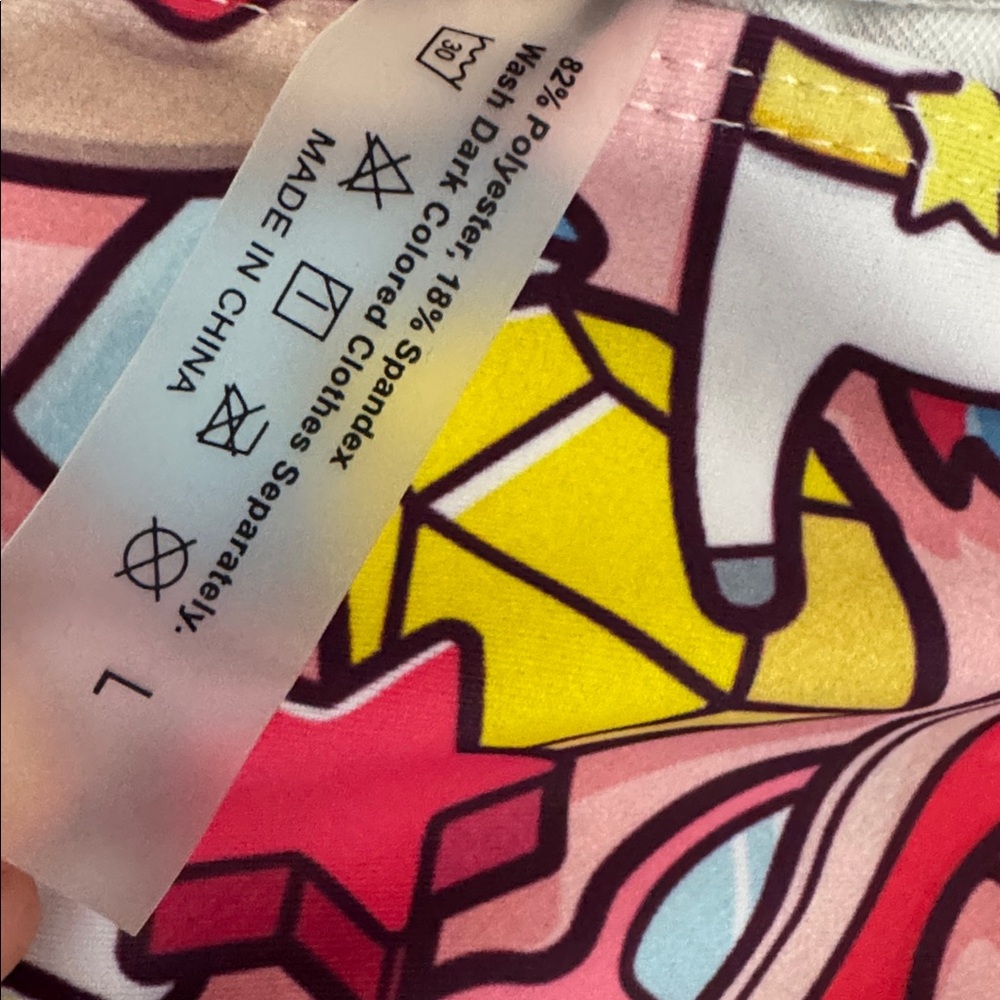 Bright Cartoon Print Bikini Bottoms - Pink Multi - Picture 3 of 6